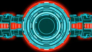 Cyan Crimson Hub desktop wallpaper