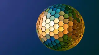 Gold Teal Sphere desktop wallpaper