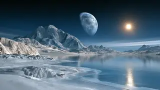 Lunar Ice Lake desktop wallpaper