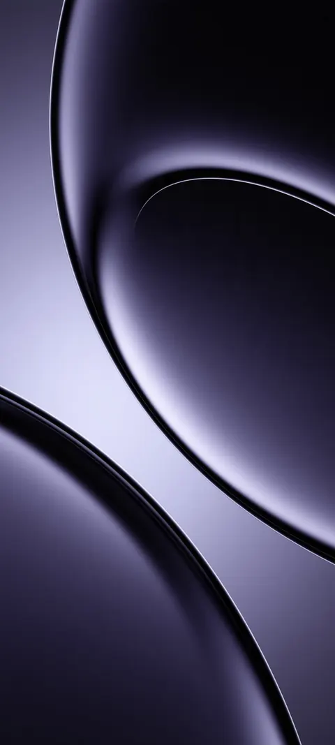 Smooth graphite and silver forms bend across the screen with a clean, polished sheen.