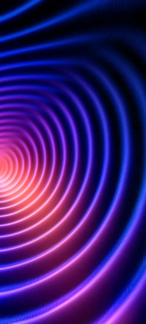 Violet-to-cyan particle streams rising into a clean V — signal without clutter.